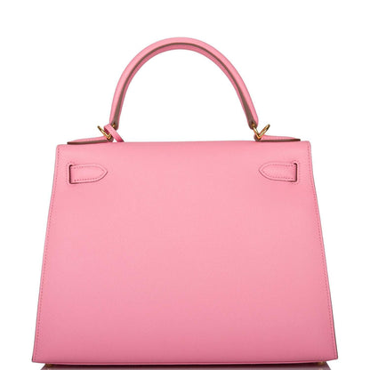 Hermès Horseshoe Stamp (HSS) Rose Confetti Verso Epsom Sellier Kelly 28cm Gold Hardware - photo 4