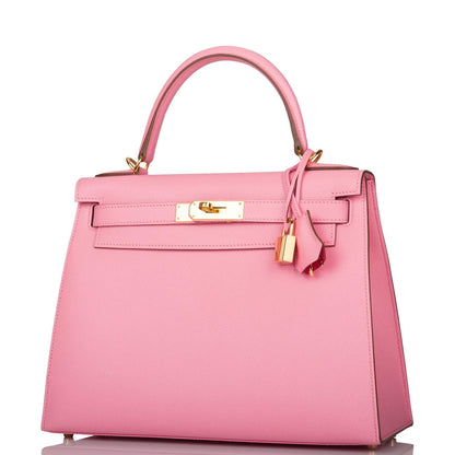 Hermès Horseshoe Stamp (HSS) Rose Confetti Verso Epsom Sellier Kelly 28cm Gold Hardware - photo 5