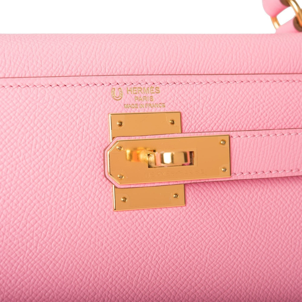 Hermès Horseshoe Stamp (HSS) Rose Confetti Verso Epsom Sellier Kelly 28cm Gold Hardware - photo 7