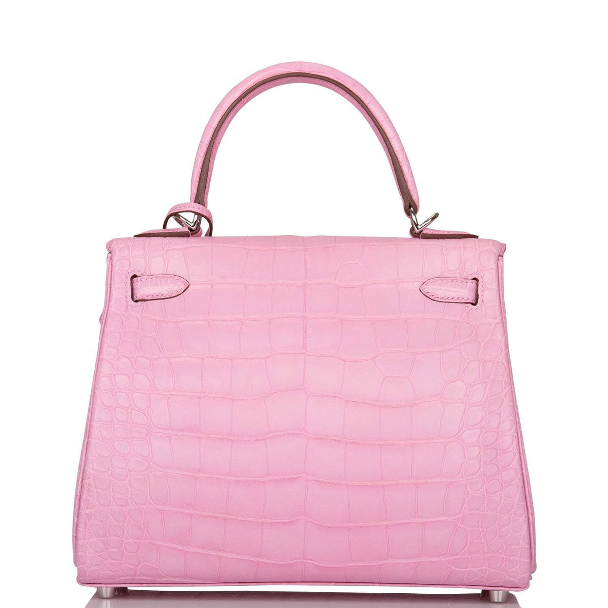 Hermès Bubblegum 5P Matte Alligator Retourne Kelly 25cm Palladium Hardware - photo 4