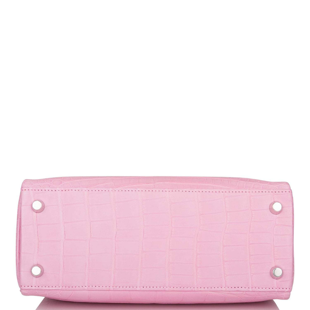 Hermès Bubblegum 5P Matte Alligator Retourne Kelly 25cm Palladium Hardware - photo 6