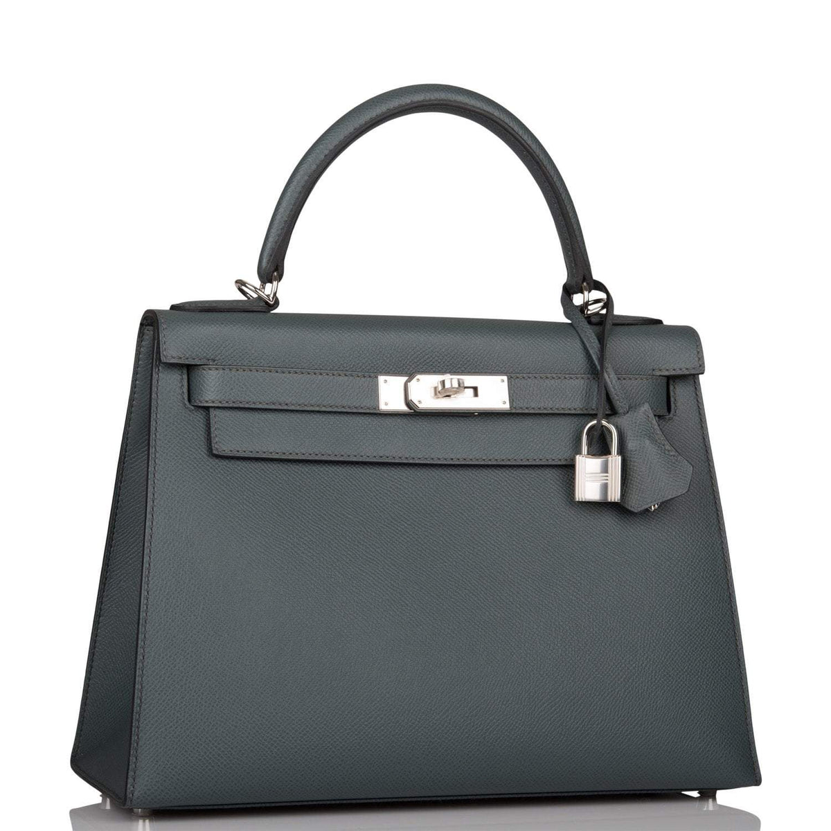 Hermès Bleu Orage Epsom Sellier Kelly 28cm Palladium Hardware - photo 2