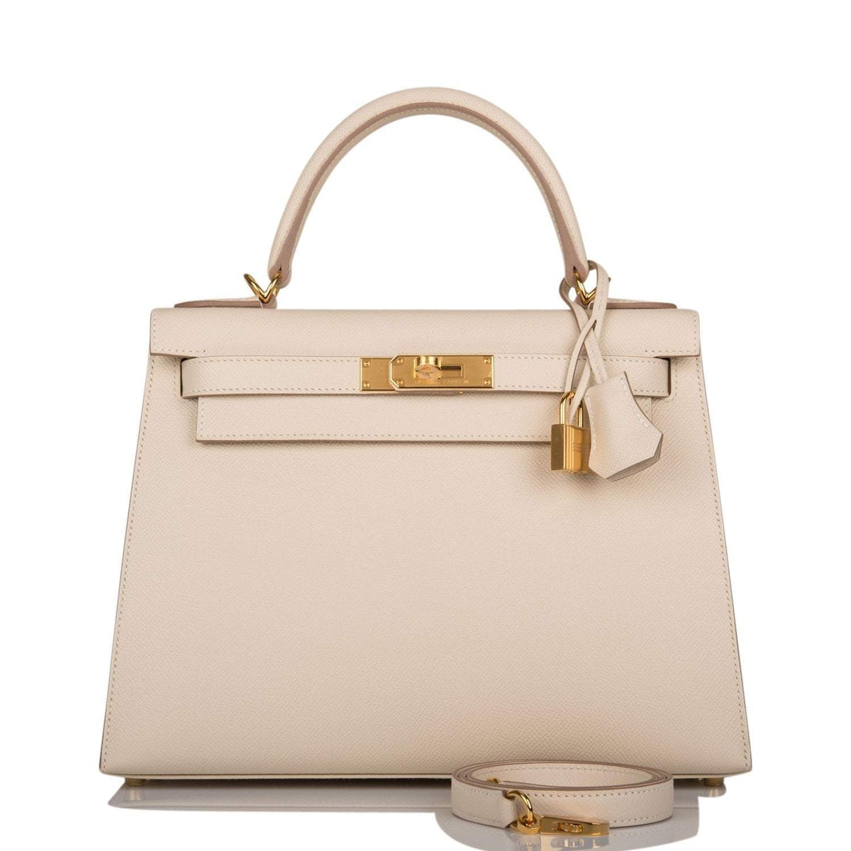 Hermes Craie Epsom Sellier Kelly 28cm Gold Hardware - image 1