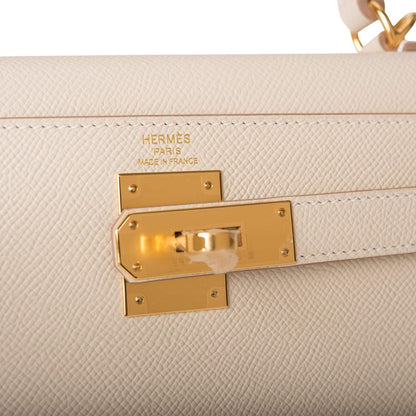 Hermes Craie Epsom Sellier Kelly 28cm Gold Hardware - image 6