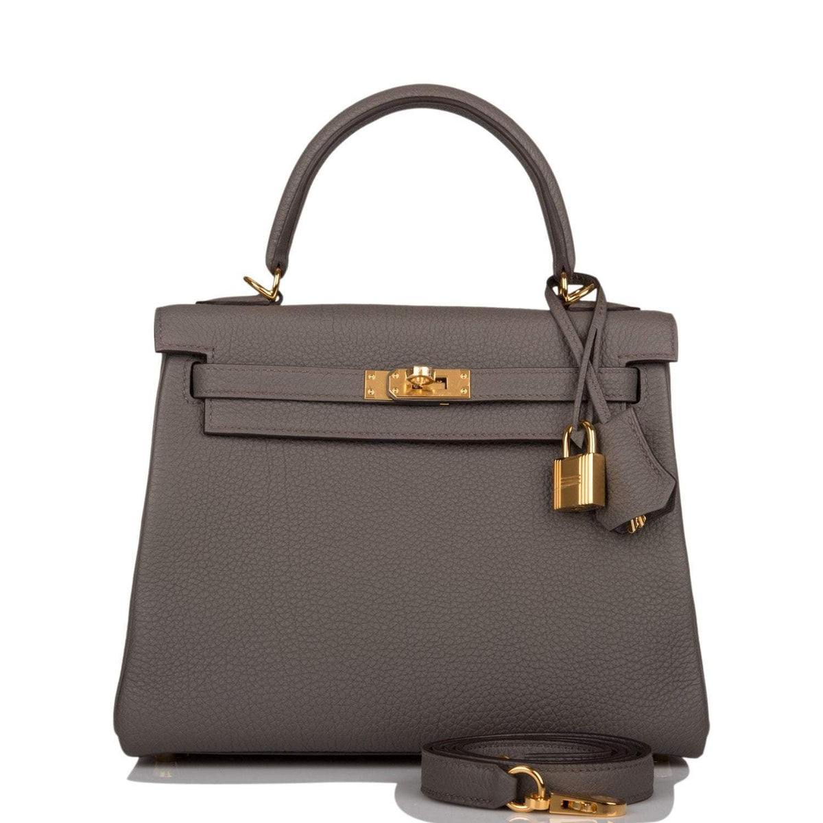 Hermès Etain Togo Retourne Kelly 25cm Gold Hardware - photo 1