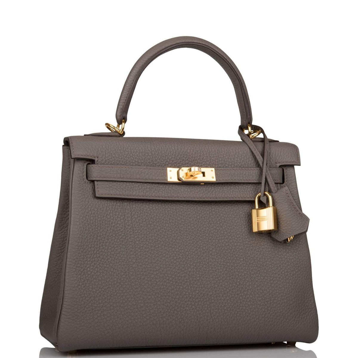 Hermès Etain Togo Retourne Kelly 25cm Gold Hardware - photo 2