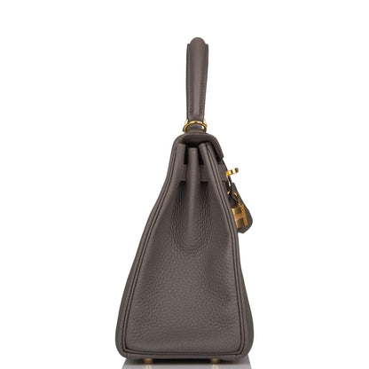 Hermès Etain Togo Retourne Kelly 25cm Gold Hardware - photo 3