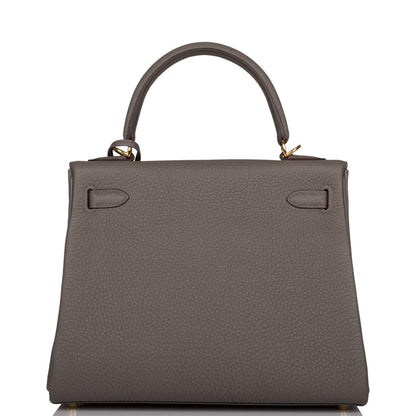 Hermès Etain Togo Retourne Kelly 25cm Gold Hardware - photo 4