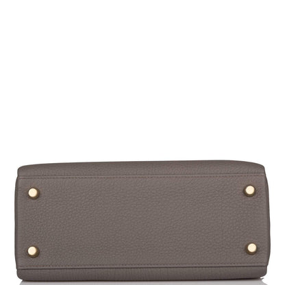 Hermès Etain Togo Retourne Kelly 25cm Gold Hardware - photo 6