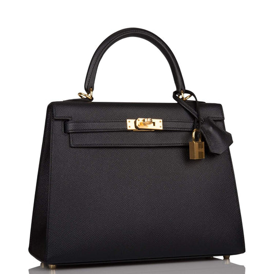 Hermes Black Epsom Sellier Kelly 25cm Gold Hardware - image 2