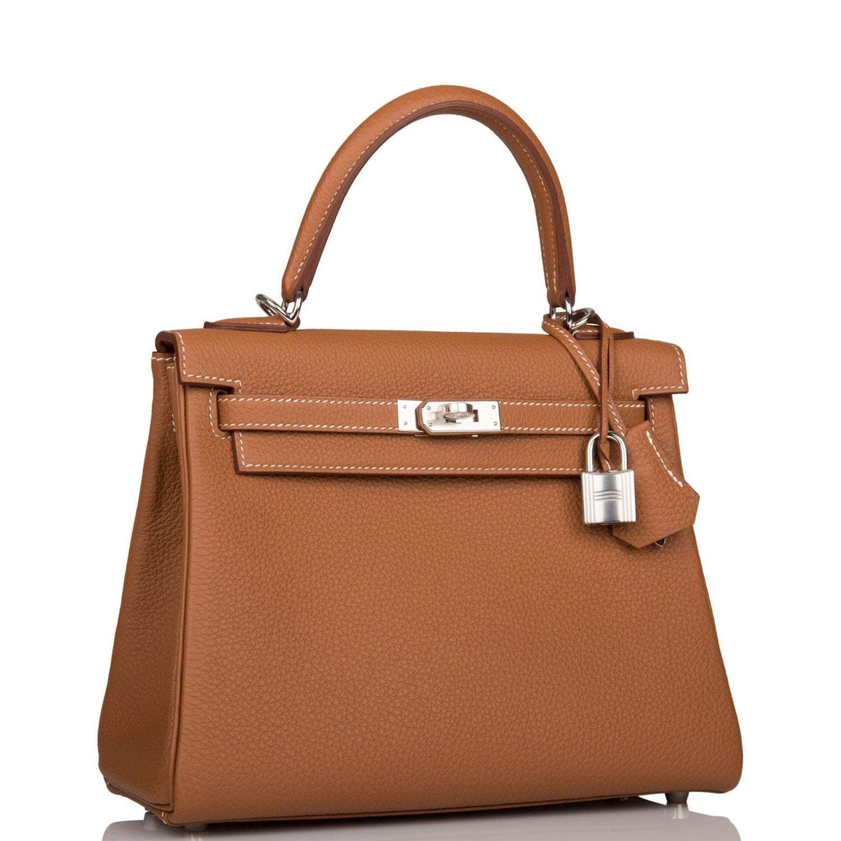 Hermès Kelly Retourne 25 Gold Togo Palladium Hardware - photo 2