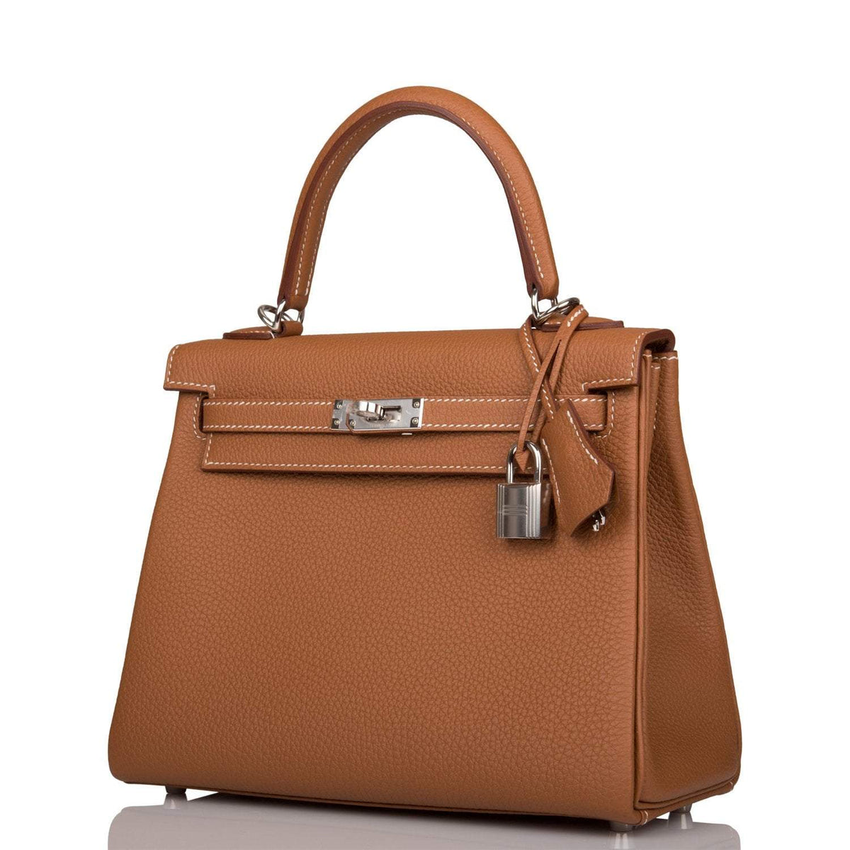 Hermès Kelly Retourne 25 Gold Togo Palladium Hardware - photo 5