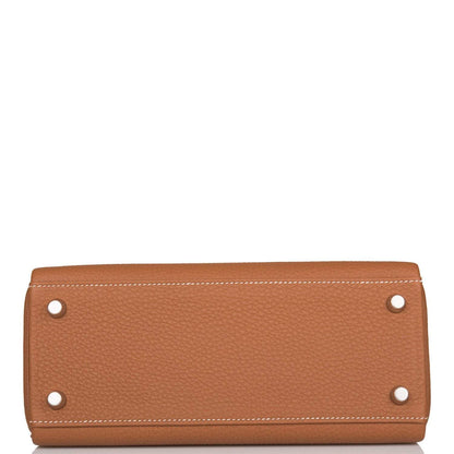 Hermès Kelly Retourne 25 Gold Togo Palladium Hardware - photo 6