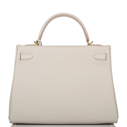 Hermès Kelly Retourne 32 Gris Perle Togo Gold Hardware - photo 4