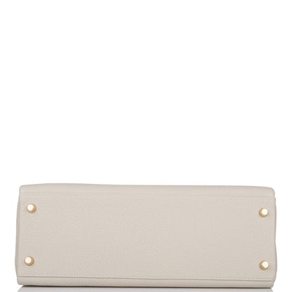 Hermès Kelly Retourne 32 Gris Perle Togo Gold Hardware - photo 5