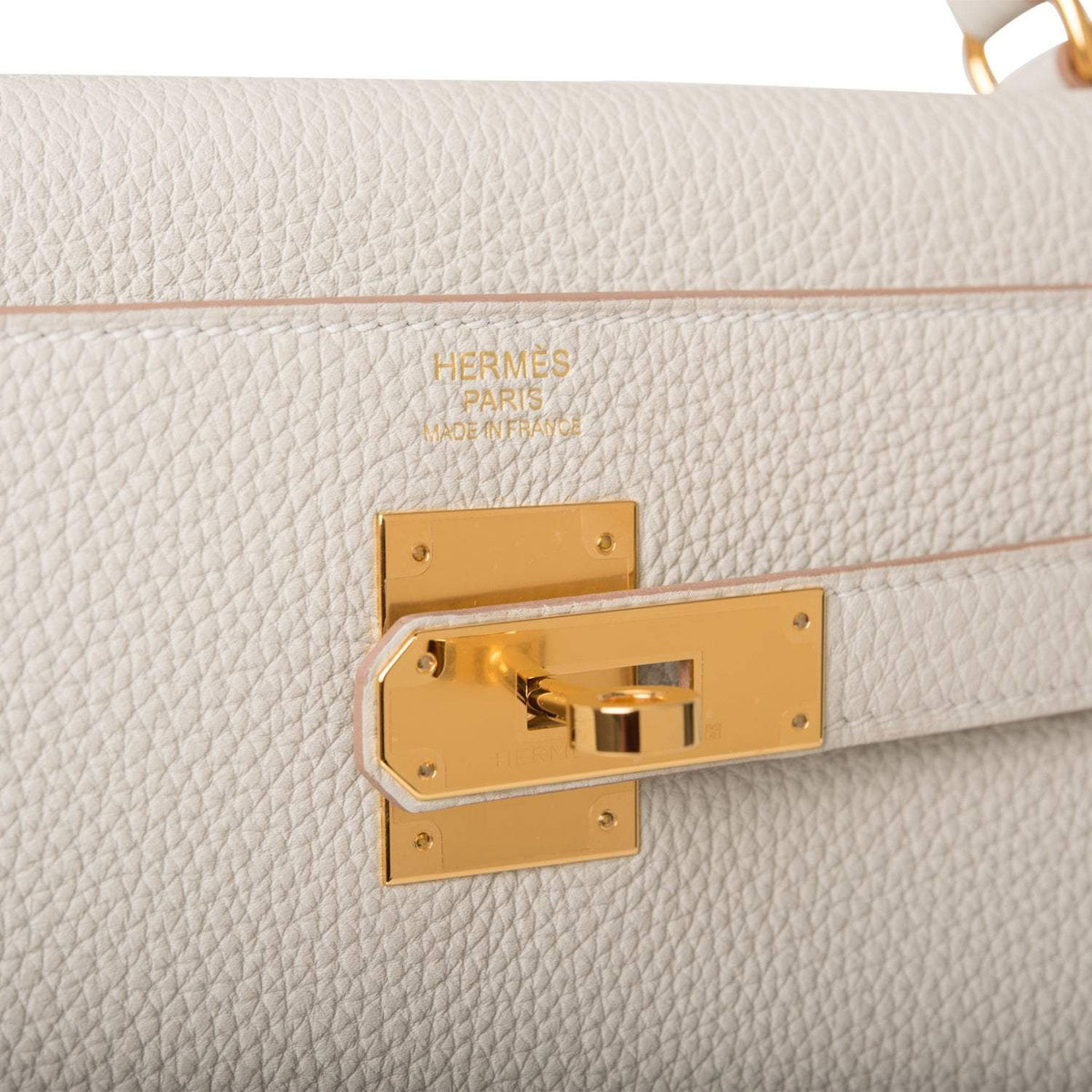 Hermès Kelly Retourne 32 Gris Perle Togo Gold Hardware - photo 6