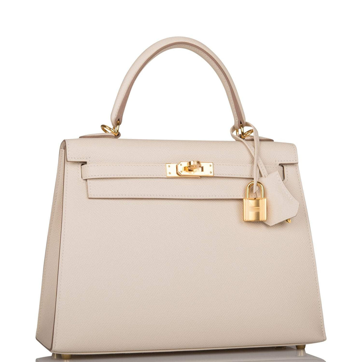 Hermès Kelly Sellier 25cm Craie Epsom Gold Hardware - photo 2