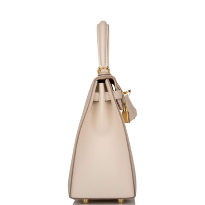 Hermès Kelly Sellier 25cm Craie Epsom Gold Hardware - photo 3