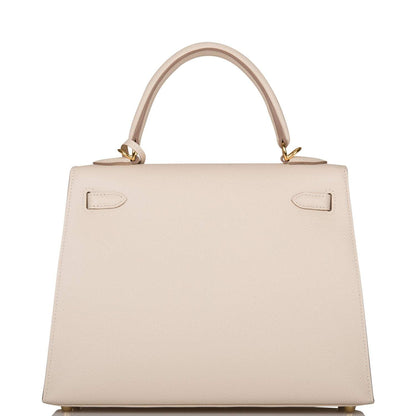 Hermès Kelly Sellier 25cm Craie Epsom Gold Hardware - photo 4