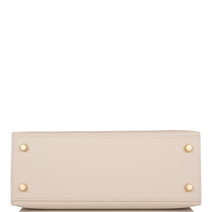 Hermès Kelly Sellier 25cm Craie Epsom Gold Hardware - photo 6
