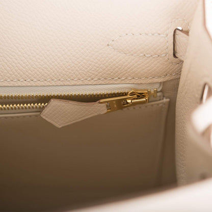 Hermès Kelly Sellier 25cm Craie Epsom Gold Hardware - photo 9
