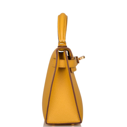 Hermes Kelly Sellier 20 Jaune Ambre Epsom Gold Hardware - image 3