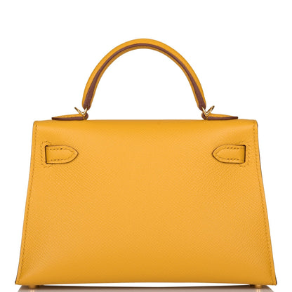 Hermes Kelly Sellier 20 Jaune Ambre Epsom Gold Hardware - image 4
