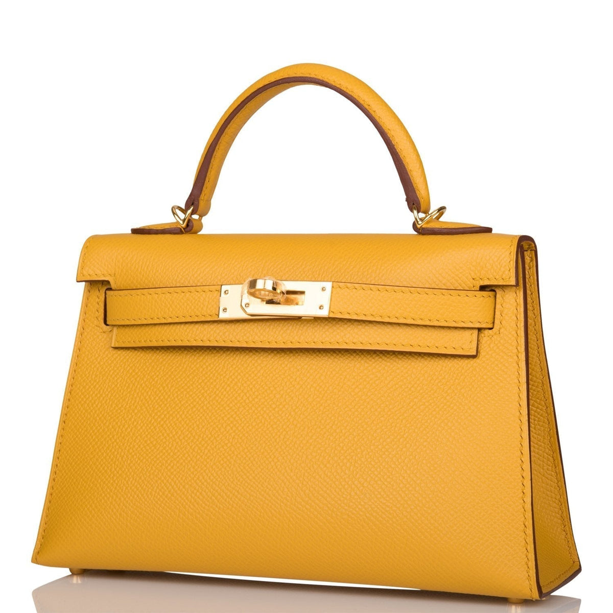 Hermes Kelly Sellier 20 Jaune Ambre Epsom Gold Hardware - image 5
