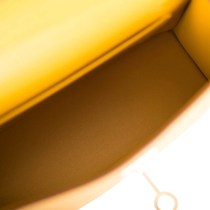Hermes Kelly Sellier 20 Jaune Ambre Epsom Gold Hardware - image 8