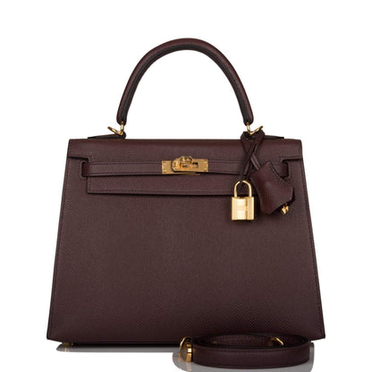 Hermes Kelly Sellier 25 Rouge Sellier Epsom Gold Hardware - image 1