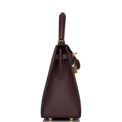 Hermes Kelly Sellier 25 Rouge Sellier Epsom Gold Hardware - image 3