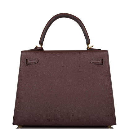 Hermes Kelly Sellier 25 Rouge Sellier Epsom Gold Hardware - image 4