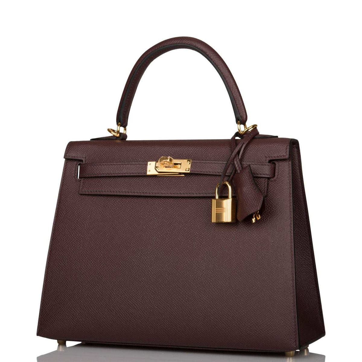 Hermes Kelly Sellier 25 Rouge Sellier Epsom Gold Hardware - image 5