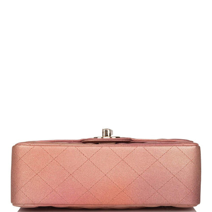Chanel Mini Rectangular Flap Bag Pink Ombre Metallic Lambskin Light Gold Hardware - photo 6