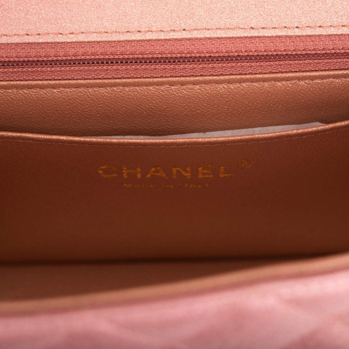 Chanel Mini Rectangular Flap Bag Pink Ombre Metallic Lambskin Light Gold Hardware - photo 8