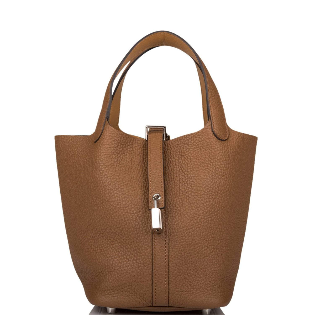 Hermès Picotin Lock 18 Alezan and Biscuit Clemence Palladium Hardware - photo 1