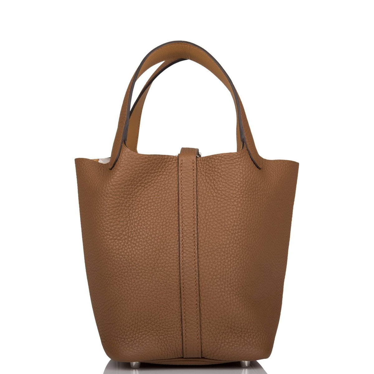 Hermès Picotin Lock 18 Alezan and Biscuit Clemence Palladium Hardware - photo 4