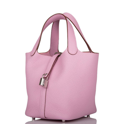 Hermès Picotin Lock 18 Mauve Sylvestre Clemence Palladium Hardware - photo 5