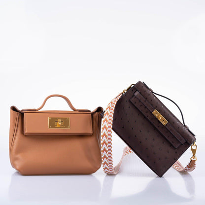 Hermès 24/24 21 Gold Evercolor and Swift Leather Gold Hardware - 2021, Z - photo 11