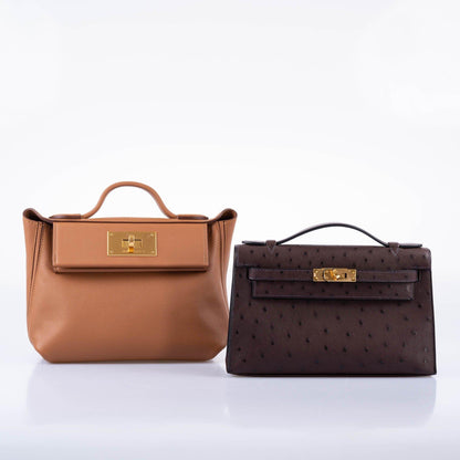 Hermès 24/24 21 Gold Evercolor and Swift Leather Gold Hardware - 2021, Z - photo 12
