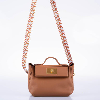 Hermès 24/24 21 Gold Evercolor and Swift Leather Gold Hardware - 2021, Z - photo 13