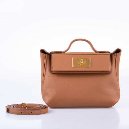 Hermès 24/24 21 Gold Evercolor and Swift Leather Gold Hardware - 2021, Z - photo 3