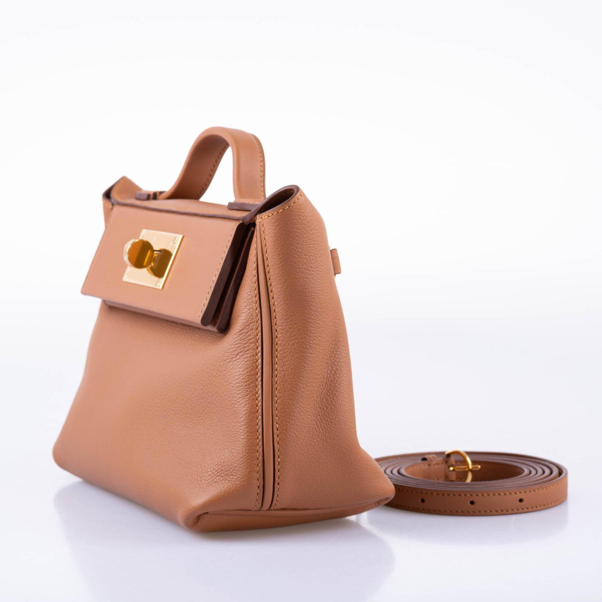 Hermès 24/24 21 Gold Evercolor and Swift Leather Gold Hardware - 2021, Z - photo 7