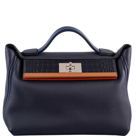 Hermes 24/24 29 Blue Nuit Togo and Matte Alligator Palladium Hardware - 2020, Y - image 1