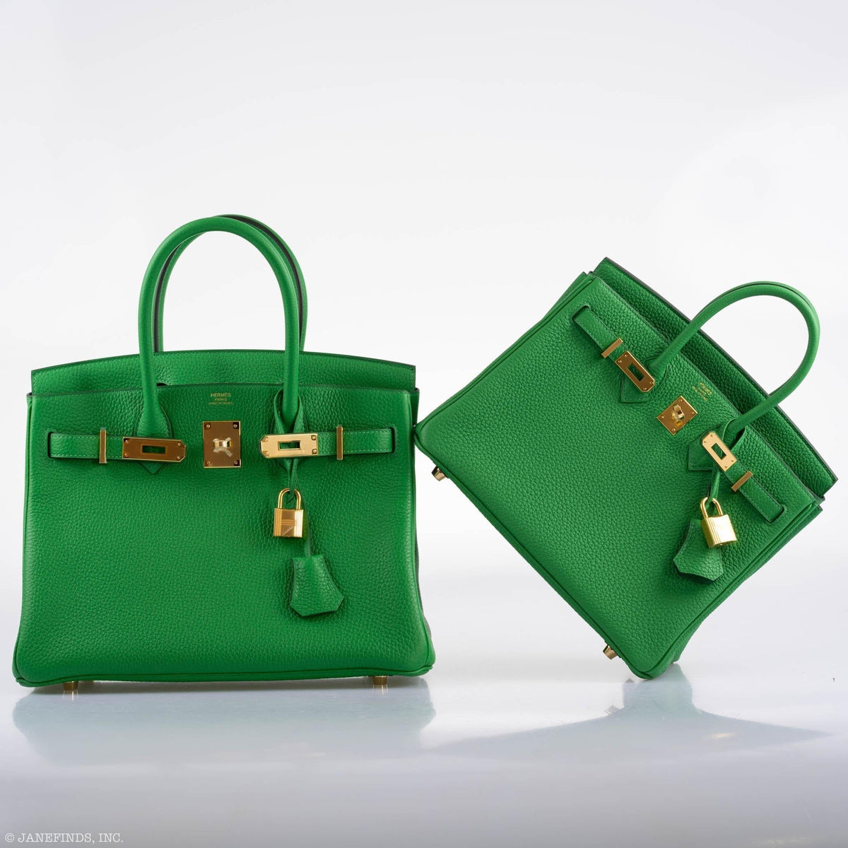 Hermès Birkin 25 Bambou (Bamboo) Green Togo with Gold Hardware - 2020, Y - photo 10