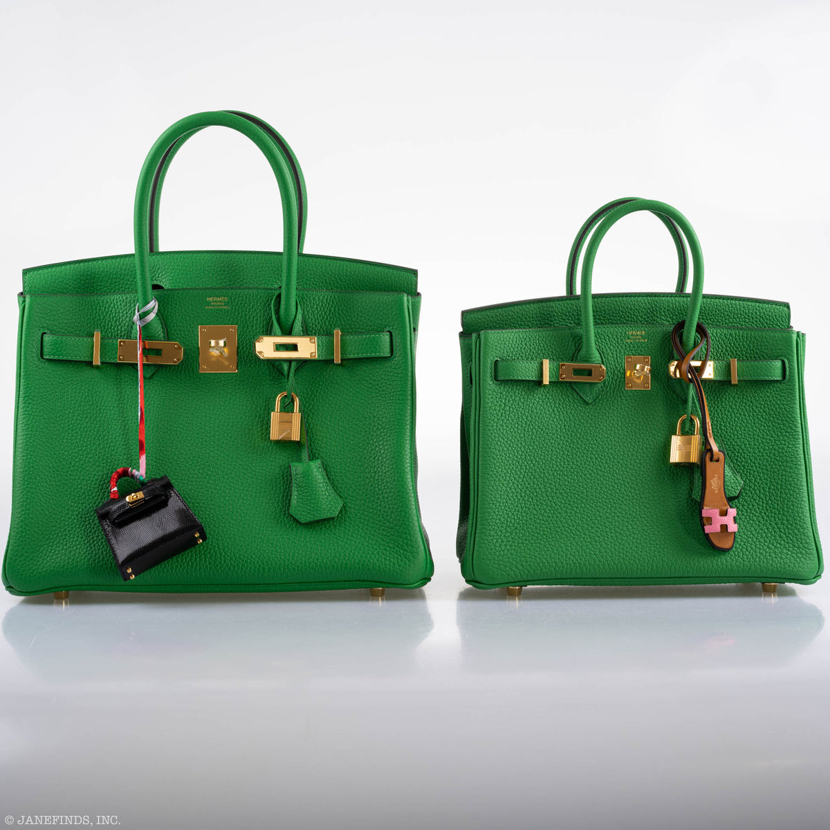 Hermès Birkin 25 Bambou (Bamboo) Green Togo with Gold Hardware - 2020, Y - photo 11