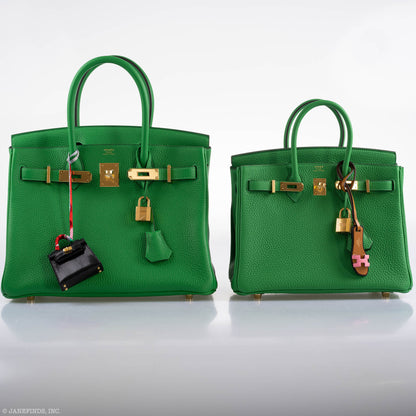 Hermès Birkin 25 Bambou (Bamboo) Green Togo with Gold Hardware - 2020, Y - photo 11