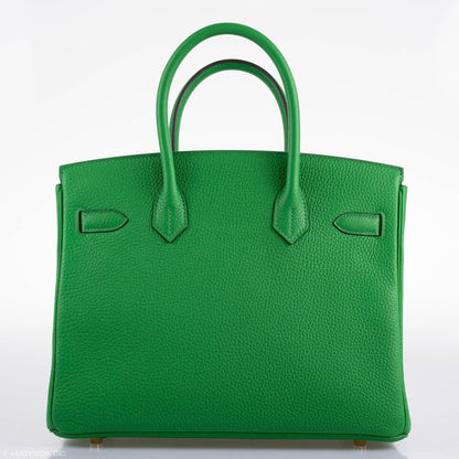 Hermès Birkin 25 Bambou (Bamboo) Green Togo with Gold Hardware - 2020, Y - photo 13