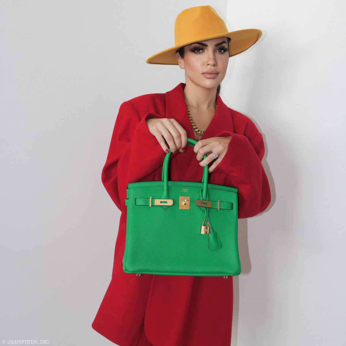 Hermès Birkin 25 Bambou (Bamboo) Green Togo with Gold Hardware - 2020, Y - photo 2