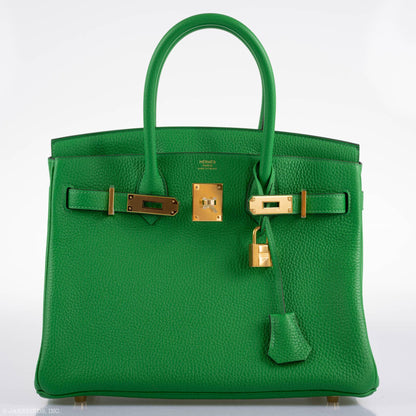Hermès Birkin 25 Bambou (Bamboo) Green Togo with Gold Hardware - 2020, Y - photo 8